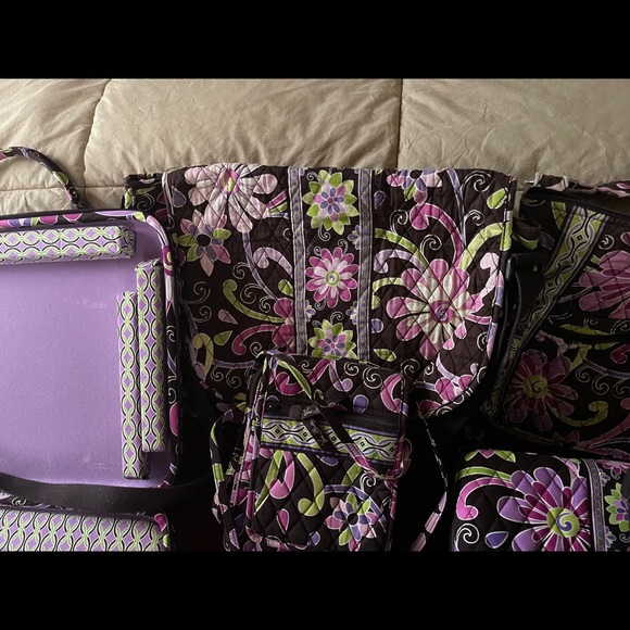 Complete set of Vera Bradley “Purple Punch” Bags, etc. - Picture 10 of 10